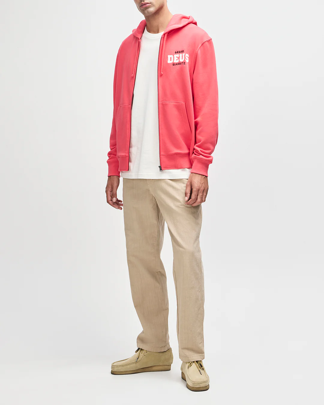 Buck Up Zip Hoodie - Melon Red - Image 5