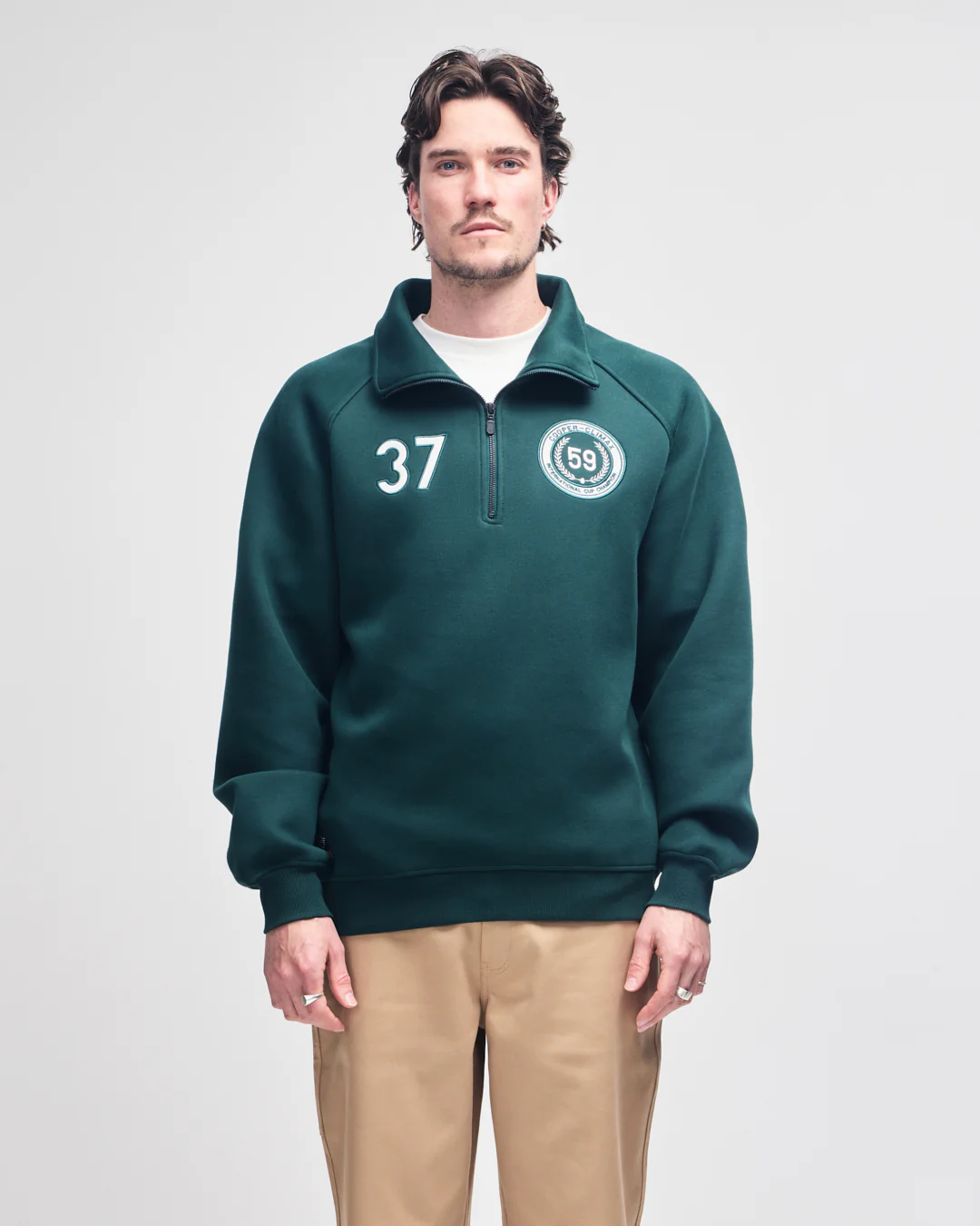 Cc 1/4 Zip Fleece - Race Green
