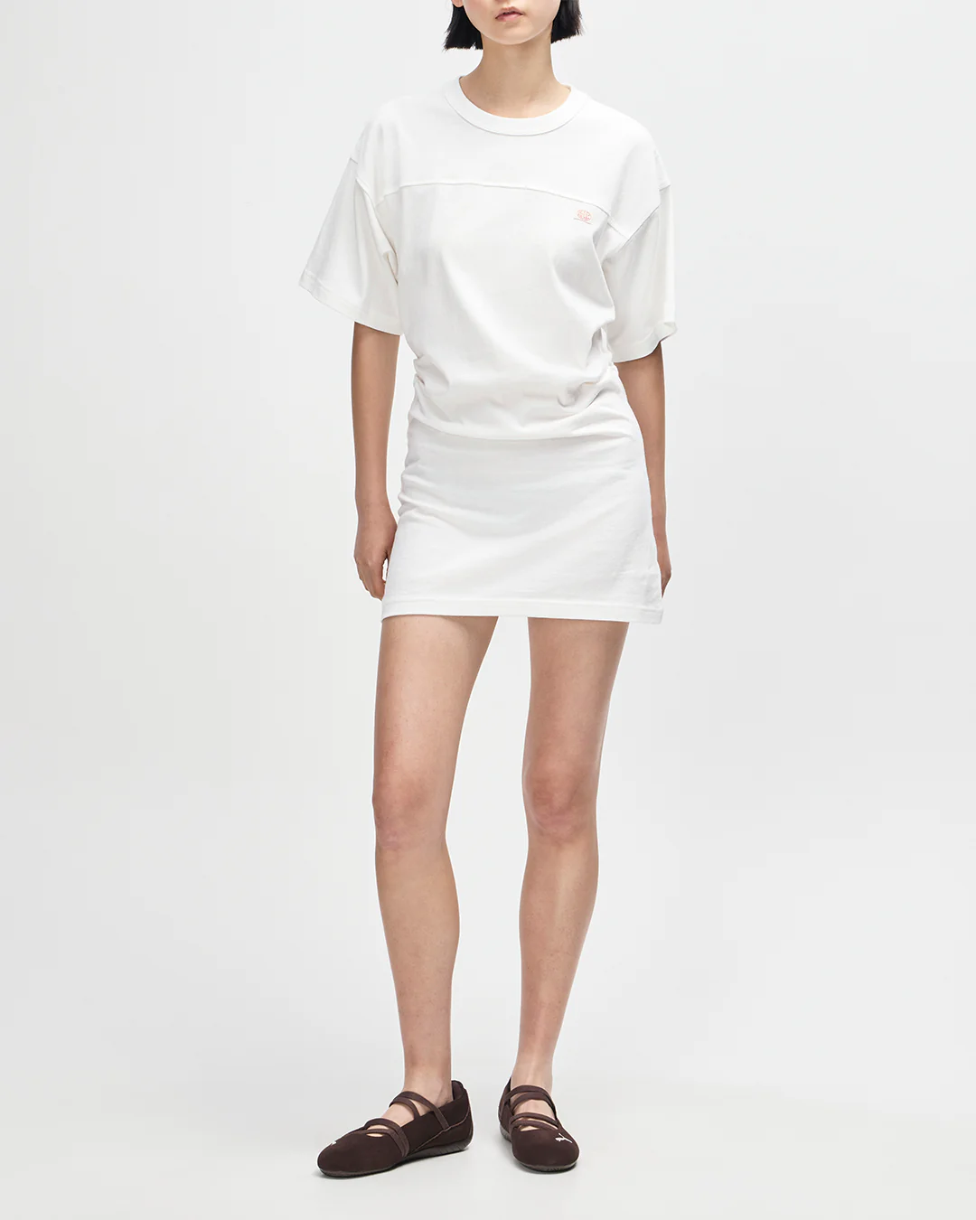 Christine Embro Tee Dress - Antique White - Image 5