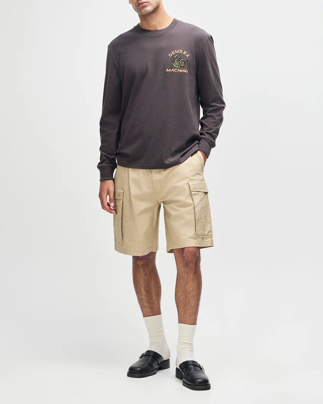 Danger Noodle Ls Tee - Anthracite - Image 5