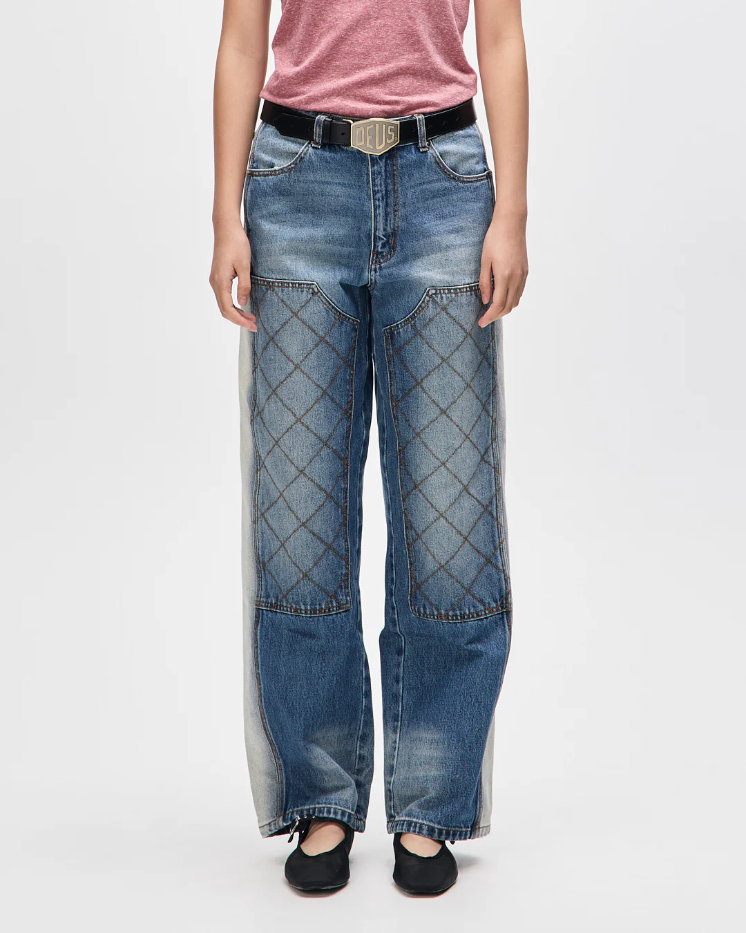 Dayton Denim Double Knee Pant - Blue Denim