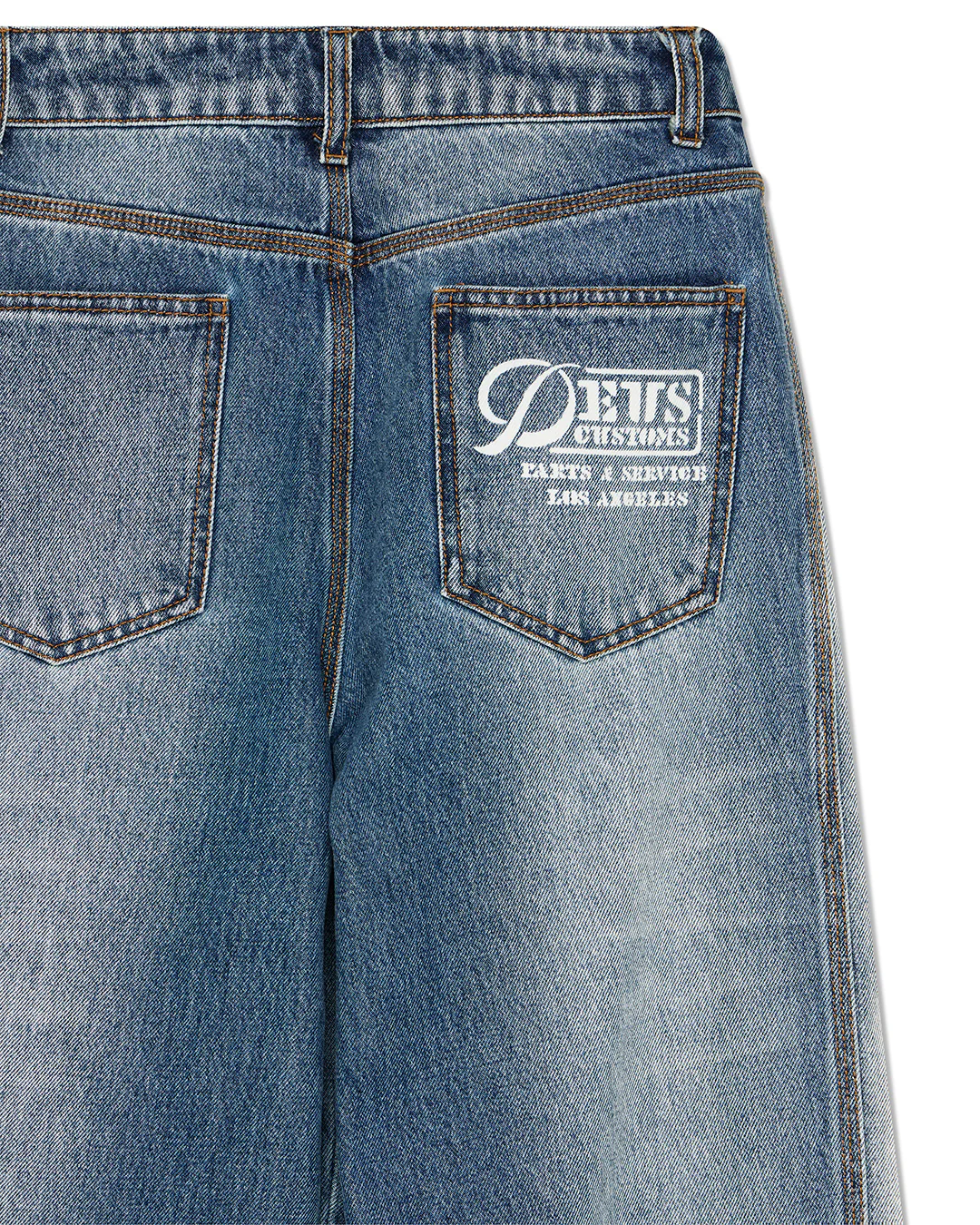 Dayton Denim Double Knee Pant - Blue Denim - Image 9