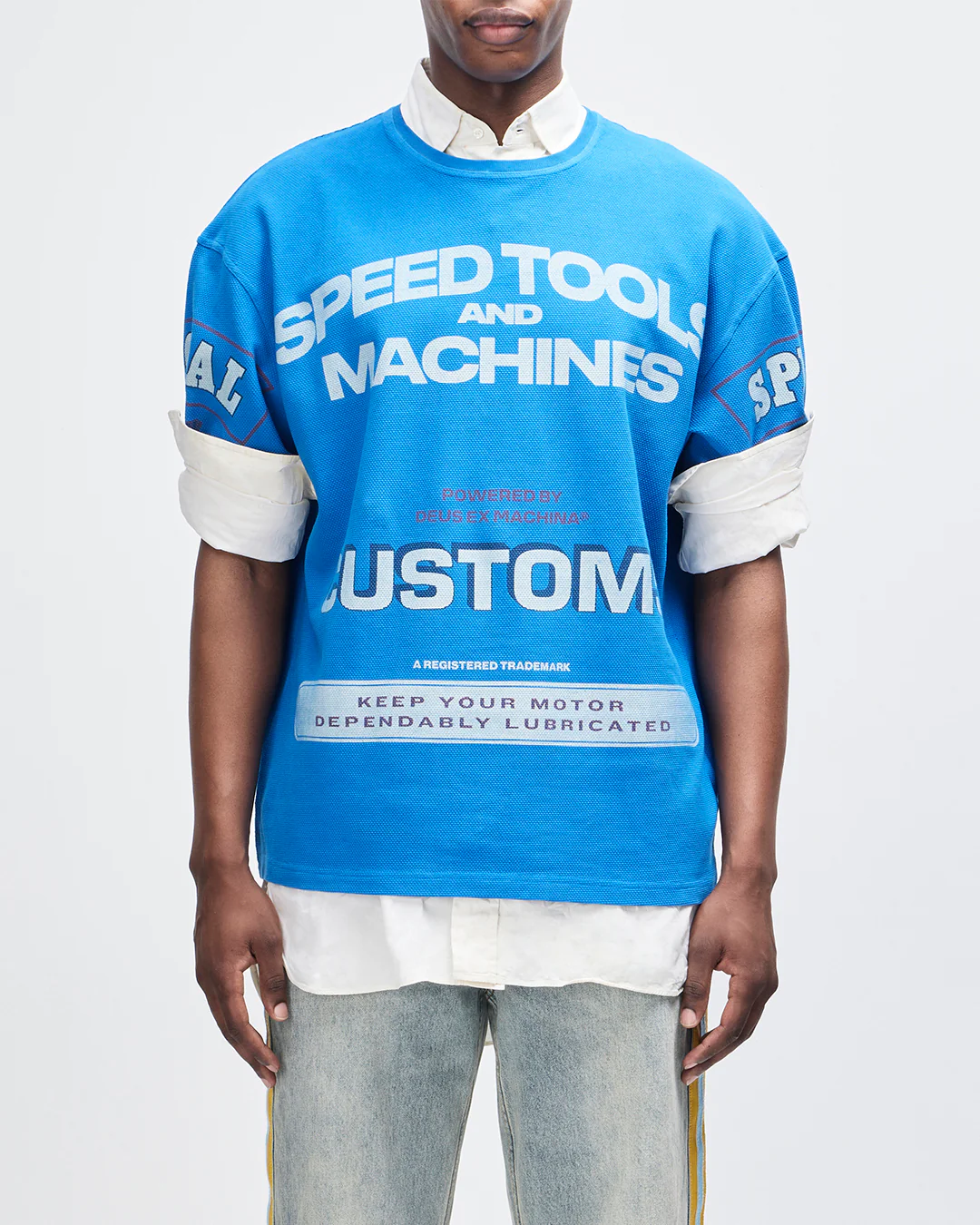 Flohmarkt Oversized Tee - Daphne Blue