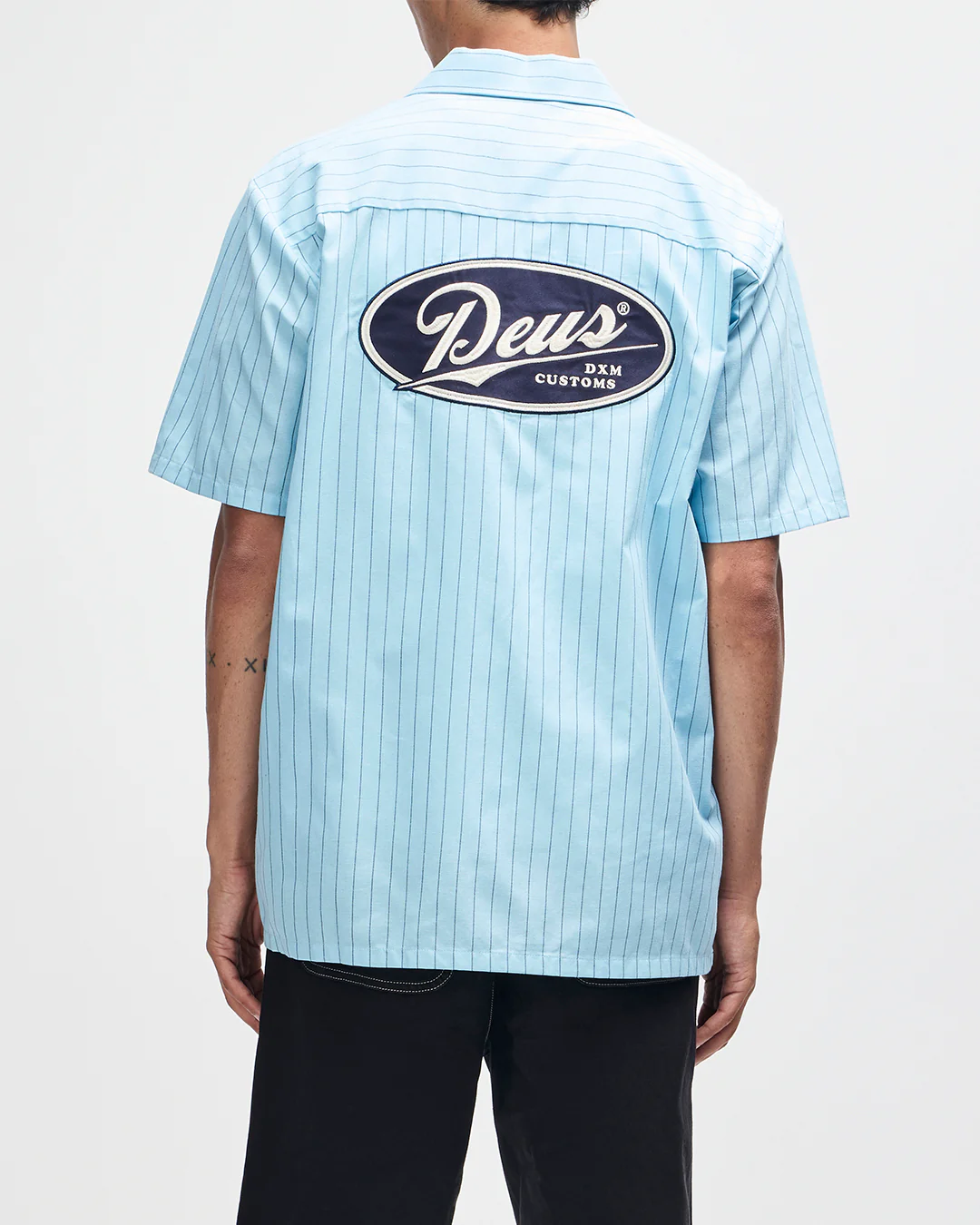 Forecourt Stripe Shirt - Sky Blue - Image 2