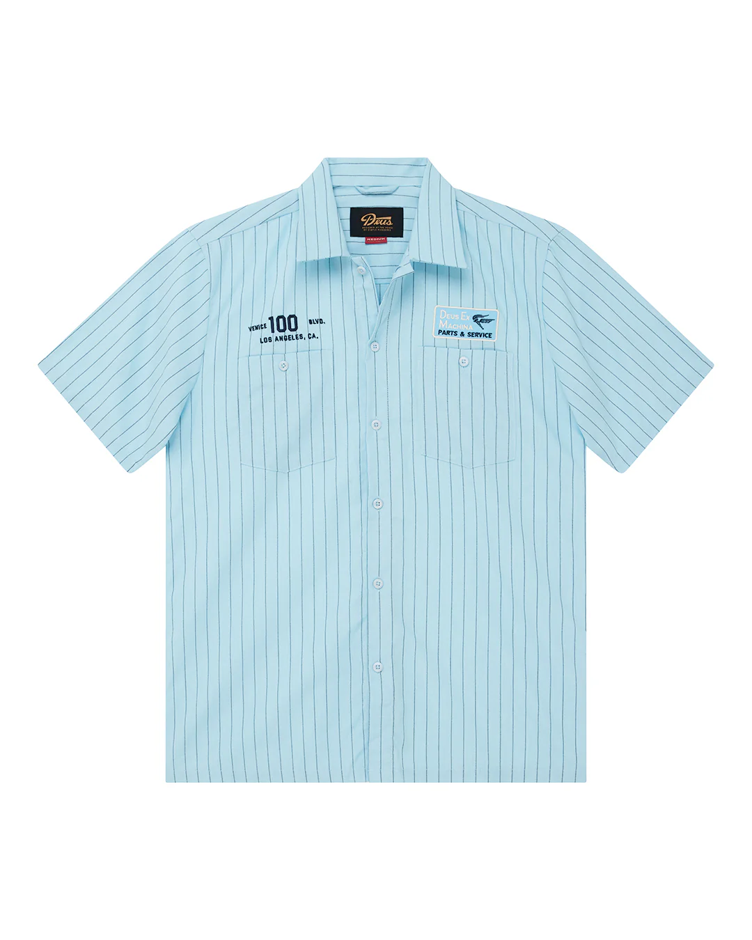 Forecourt Stripe Shirt - Sky Blue - Image 3