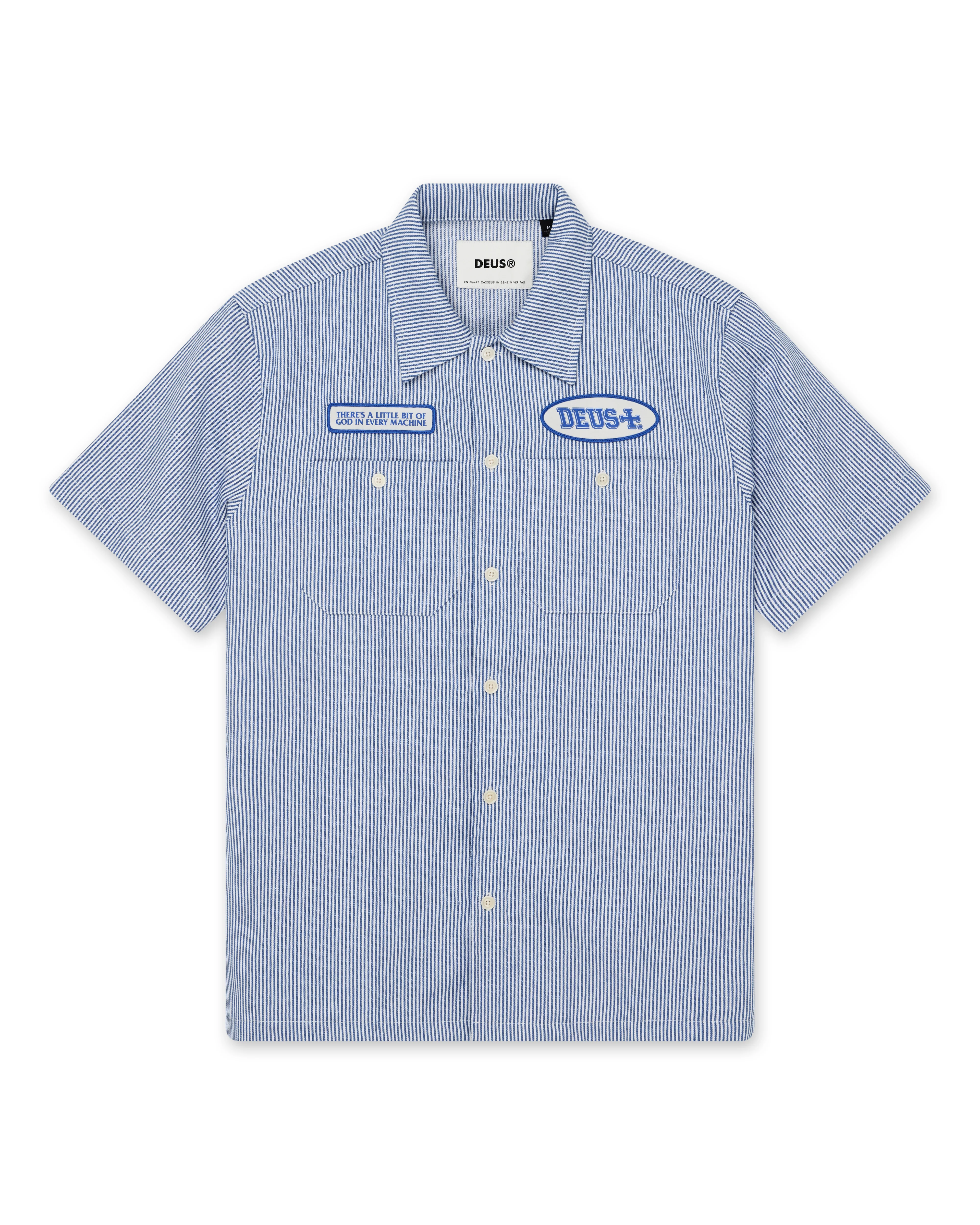 No Shelter Work Shirt - Blue Stripe - Image 3