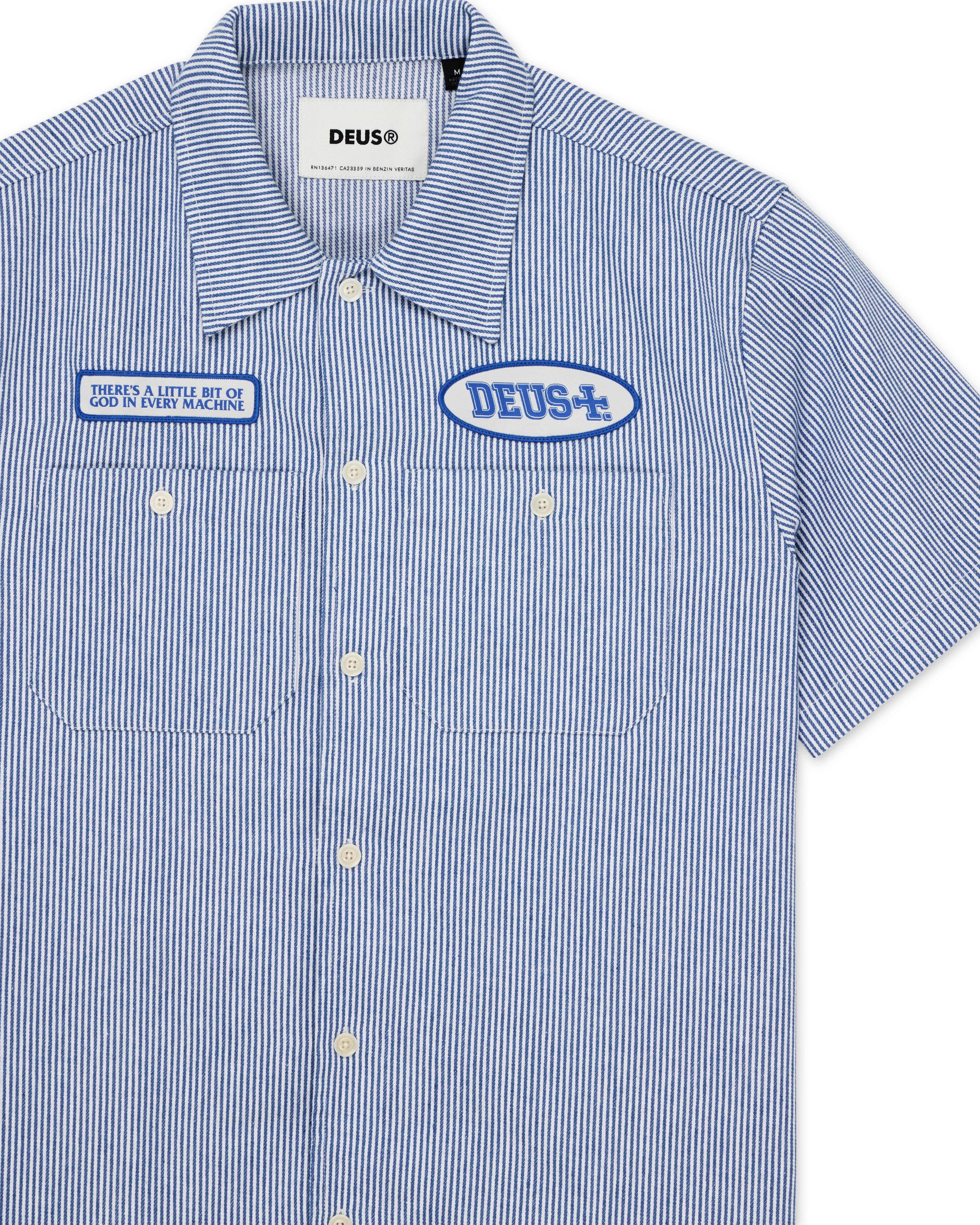 No Shelter Work Shirt - Blue Stripe - Image 7