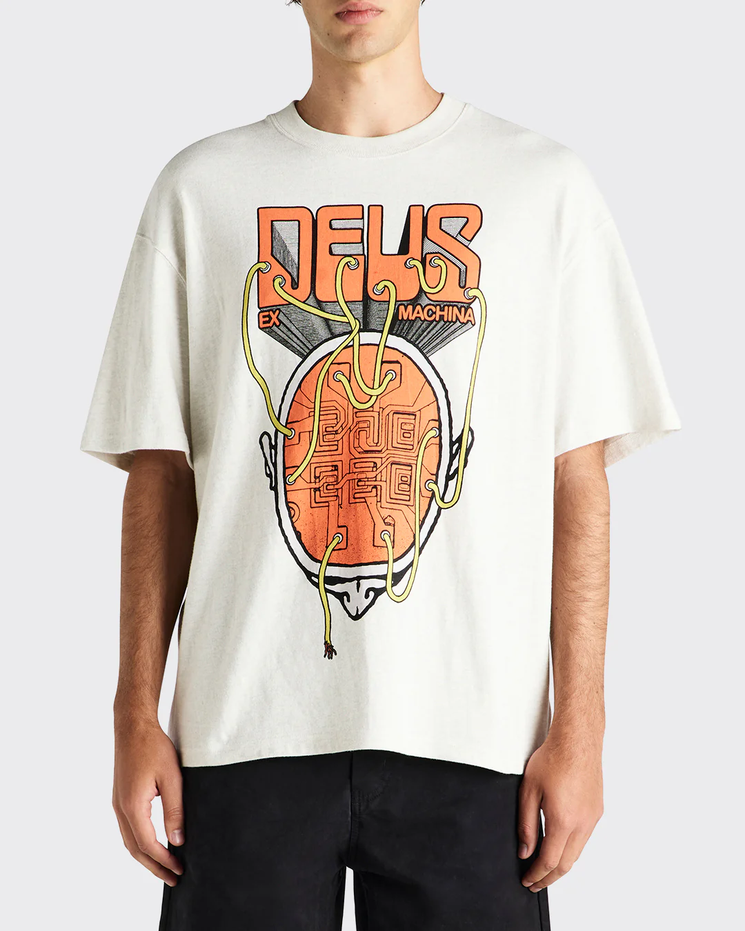 Plug And Play Tee - Light Grey Marle