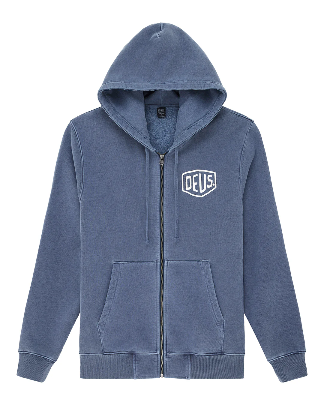 Shield Garment Dyed Zip Hoodie - Mechanic Blue - Image 3