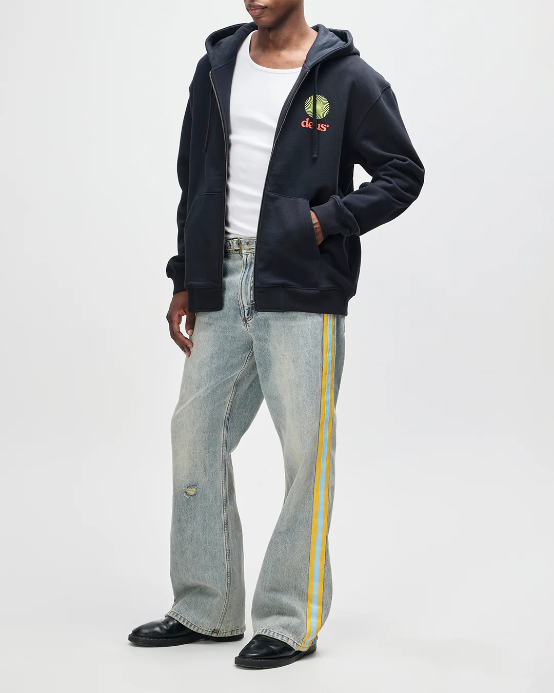 Strata Zip Hoodie - Black - Image 9